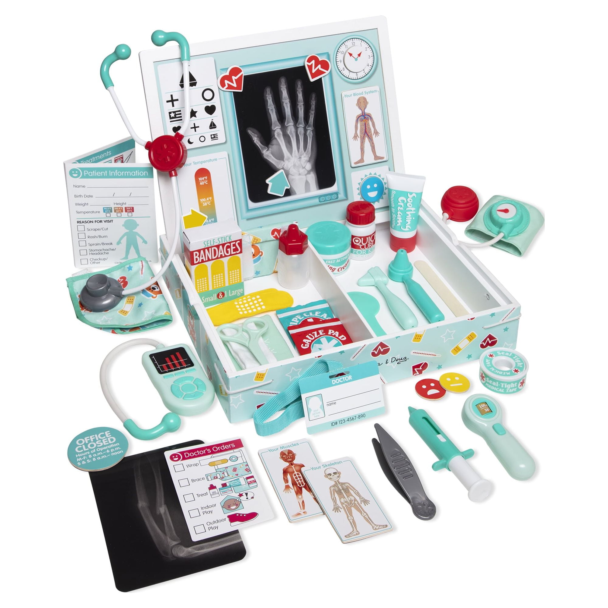  Doctor: Pretend Play Set & 1 Me l i ssa & Doug Scratch Art  Mini-Pad Bundle (08569) : Toys & Games