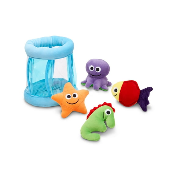 Melissa & Doug Deluxe Fishbowl Fill and Spill Soft Baby Toy