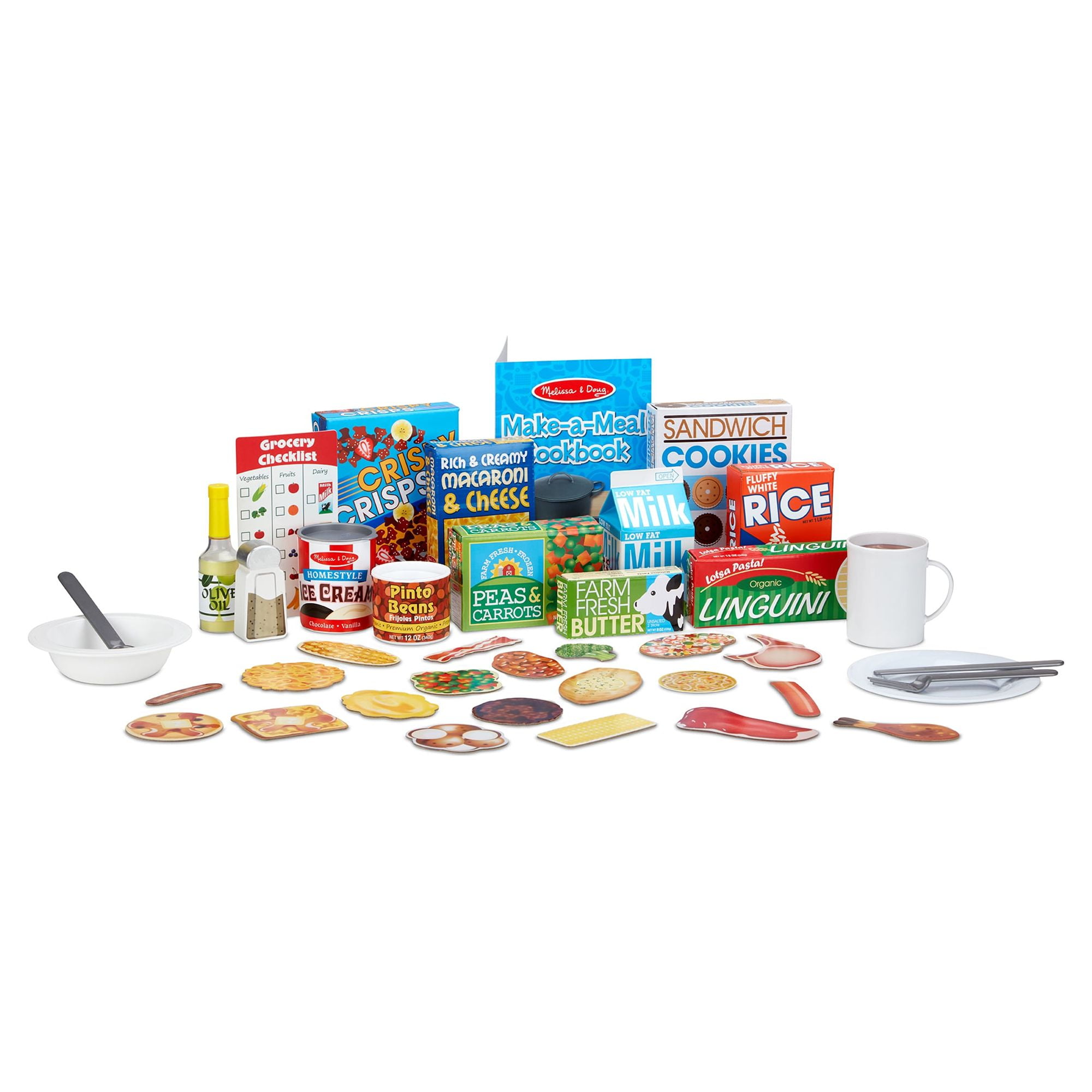 Melissa & Doug Deluxe Kitchen Collection Cooking & Play Food Set – 58 Pieces