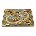 thumbnail image 1 of Melissa & Doug Deluxe Multi-Vehicle Activity Rug (39.5" x 36.5") - 19 Vehicles, 12 Wooden Signs, Train Tracks, 1 of 10