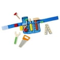 thumbnail image 1 of Melissa & Doug Deluxe Tool Belt Set - 5 Wooden Tools, 8 Building Pieces, Adjustable Belt, 1 of 10