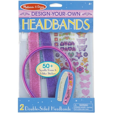 Melissa & Doug Design-Your-Own Headbands Jewelry-Making Craft Kit With 50+ Stickers