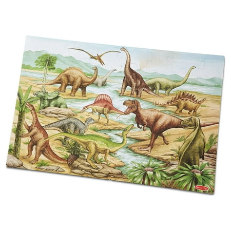 Melissa & Doug Dinosaurs Floor Puzzle - 48 Pieces (2 Feet x 3 Feet Assembled)