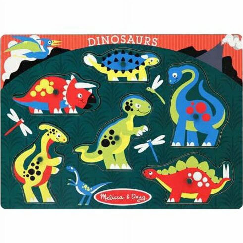 Dinosaurs: Melissa & Doug Dinosaurs Chunky Wooden Jigsaw Puzzle - Funstra