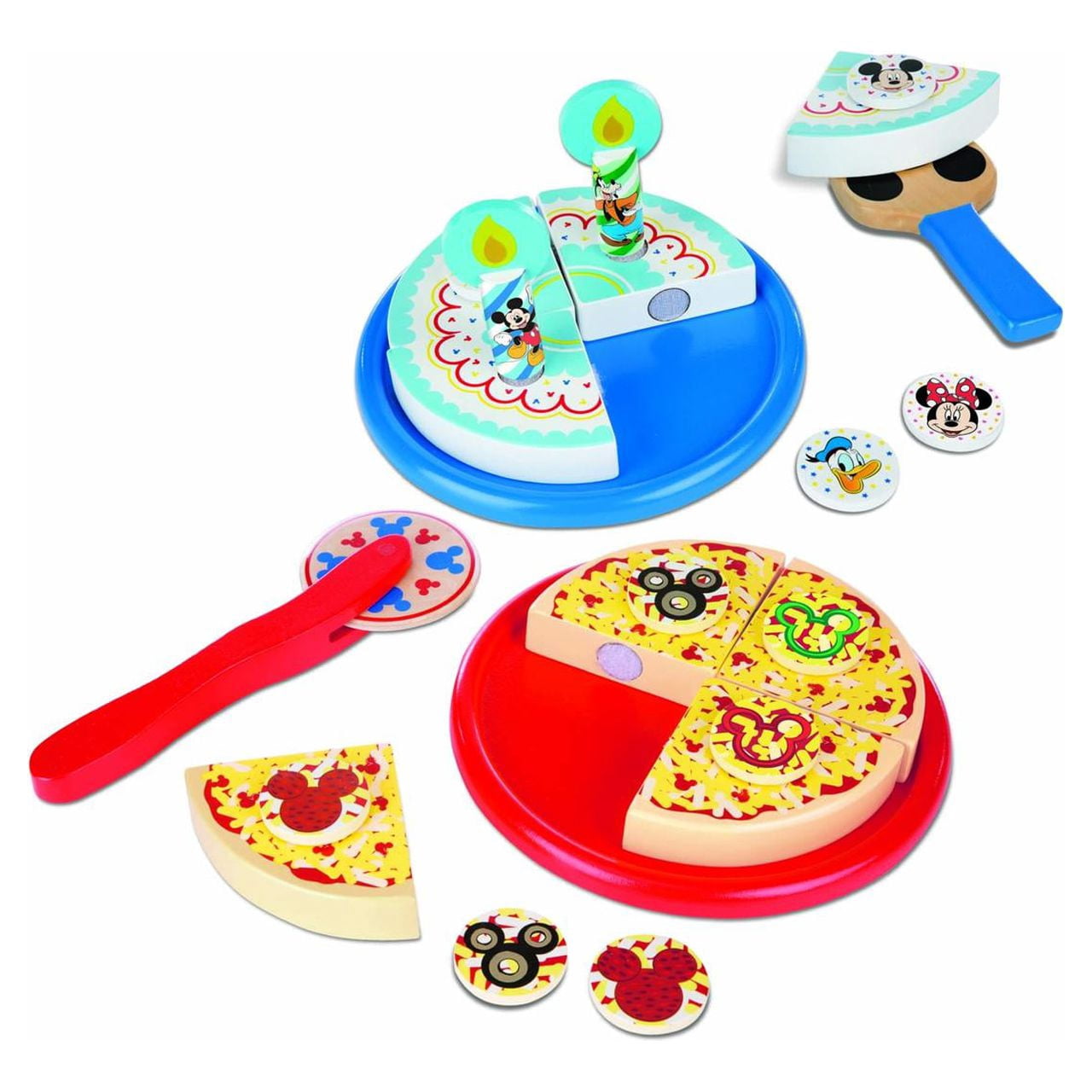 Melissa & Doug Mickey Mouse Wooden Pizza and Birthday Cake Play