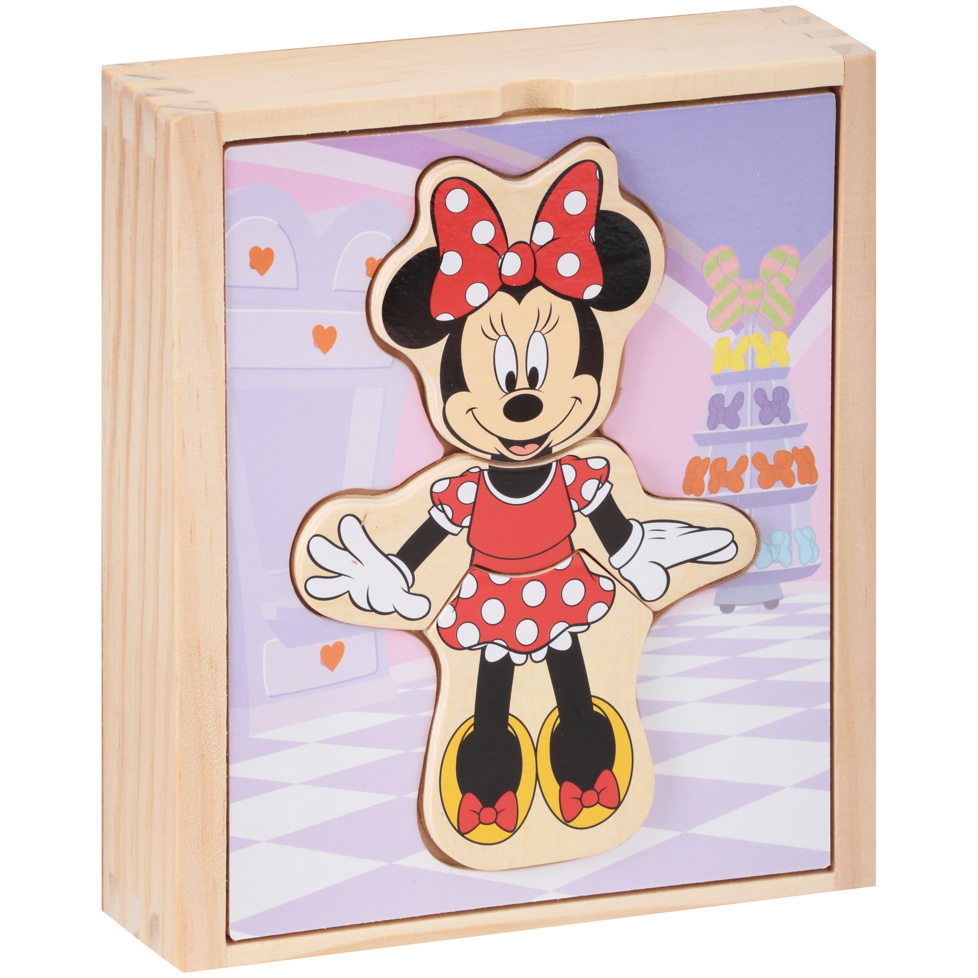 Puzzle Stylish Minnie Mouse - contour - wooden, 160 pieces