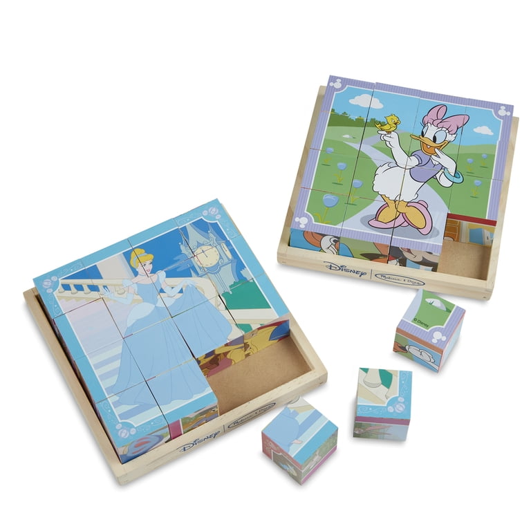 Melissa & Doug Disney Princess Wooden Cube Puzzle With Storage