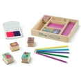 thumbnail image 1 of Melissa & Doug Disney Princess Wooden Stamp Set: 9 Stamps, 5 Colored Pencils, and 2-Color Stamp Pad, 1 of 9