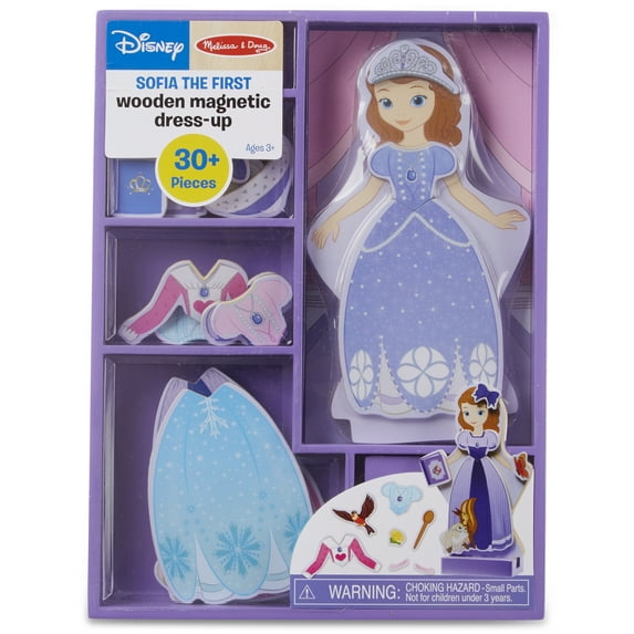 Melissa & Doug Disney Sofia the First Magnetic Dress-Up Wooden Doll Pretend Play Set (30+ pcs)