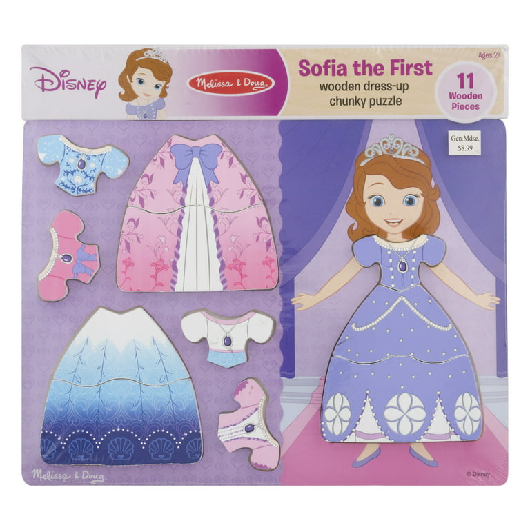 Melissa & Doug Disney Sofia The First Wooden Magnetic Dress-up Doll Set 1pc  Miss for sale online
