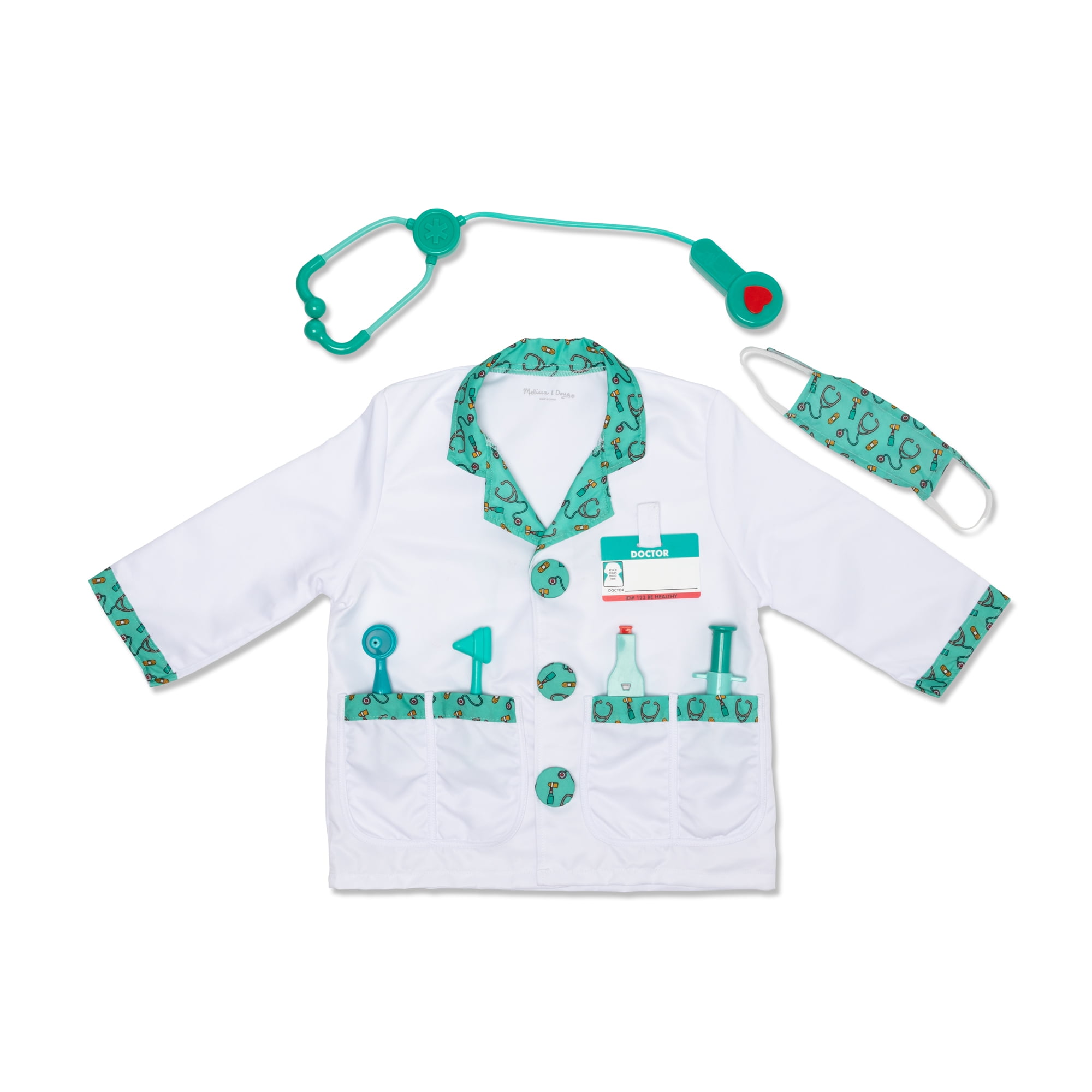 Melissa & Doug Doctor Role Play Costume Dress-Up Set (8 Pcs)