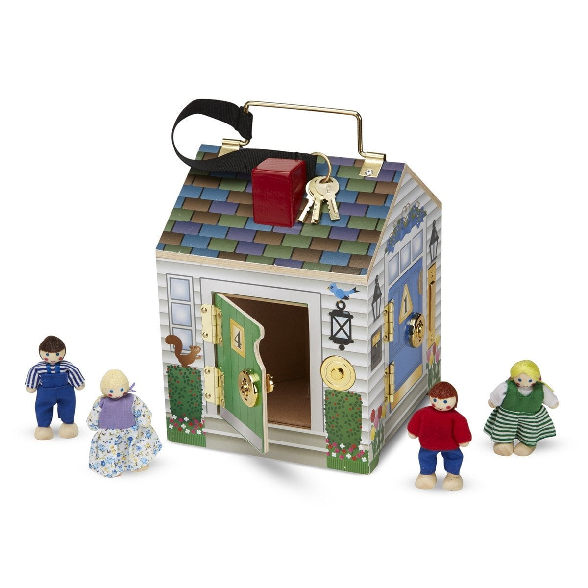 Melissa Doug Doorbell House Doll Playset 5 Pieces Walmart