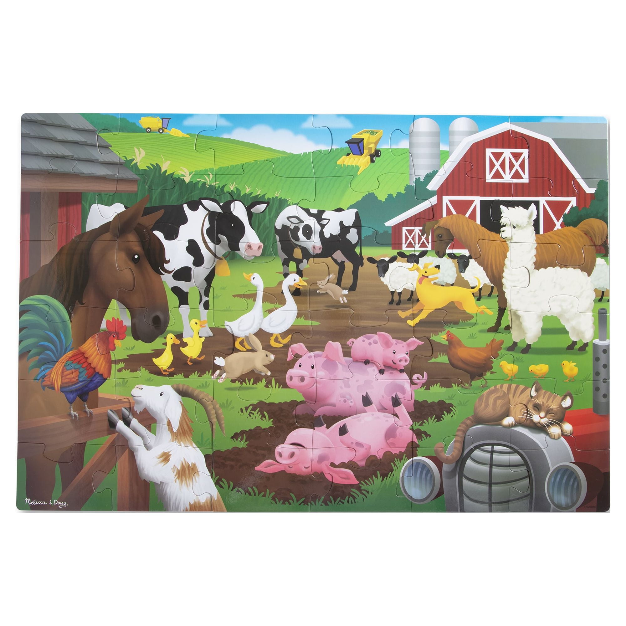 36 Piece Tractor Mac Farm Animals Floor Jigsaw Puzzle by