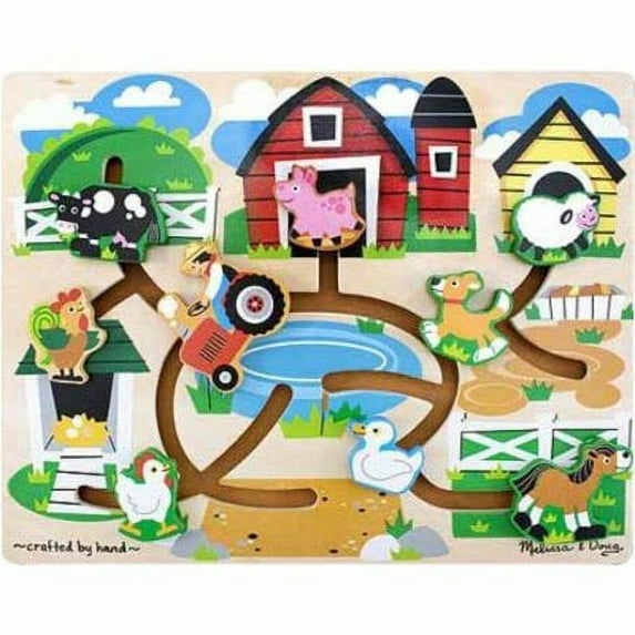 Melissa & Doug Farm Maze Wooden Puzzle