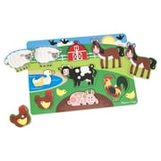 Melissa & Doug Farm Wooden Peg Puzzle 8 pcs