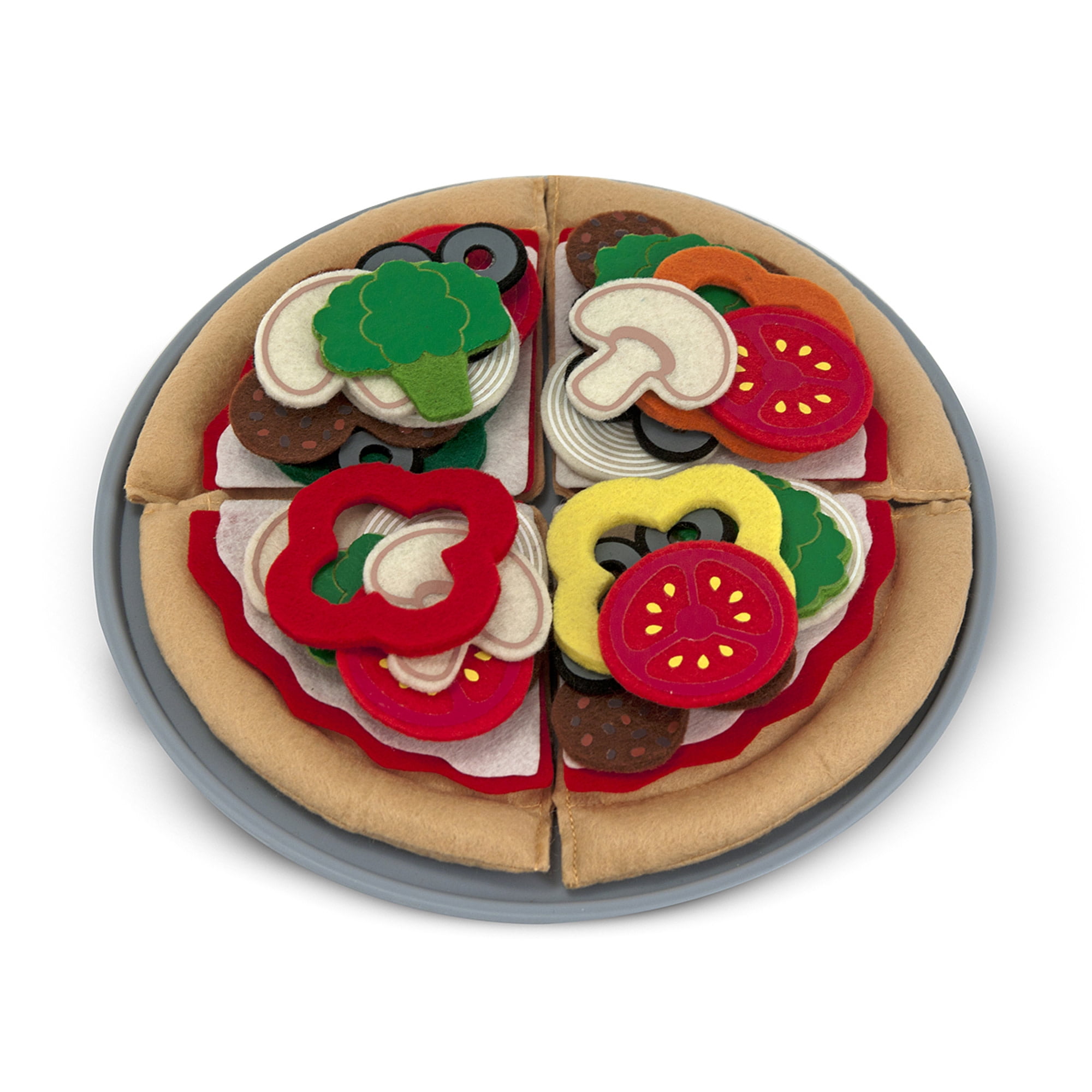 Melissa \u0026 Doug Felt Food Mix And Match Pizza Play Food Set - 42 Pieces
