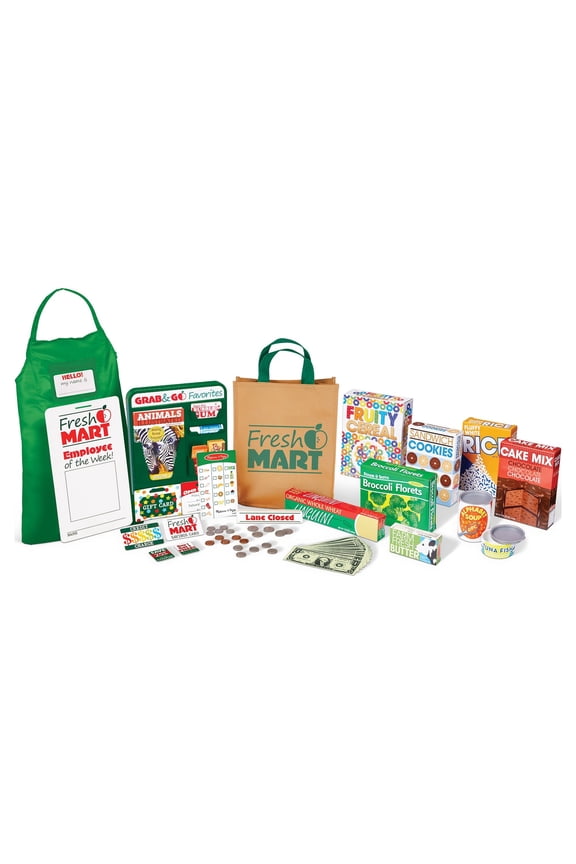 Fresh Mart Grocery Store Play Food and Role Play Companion Set