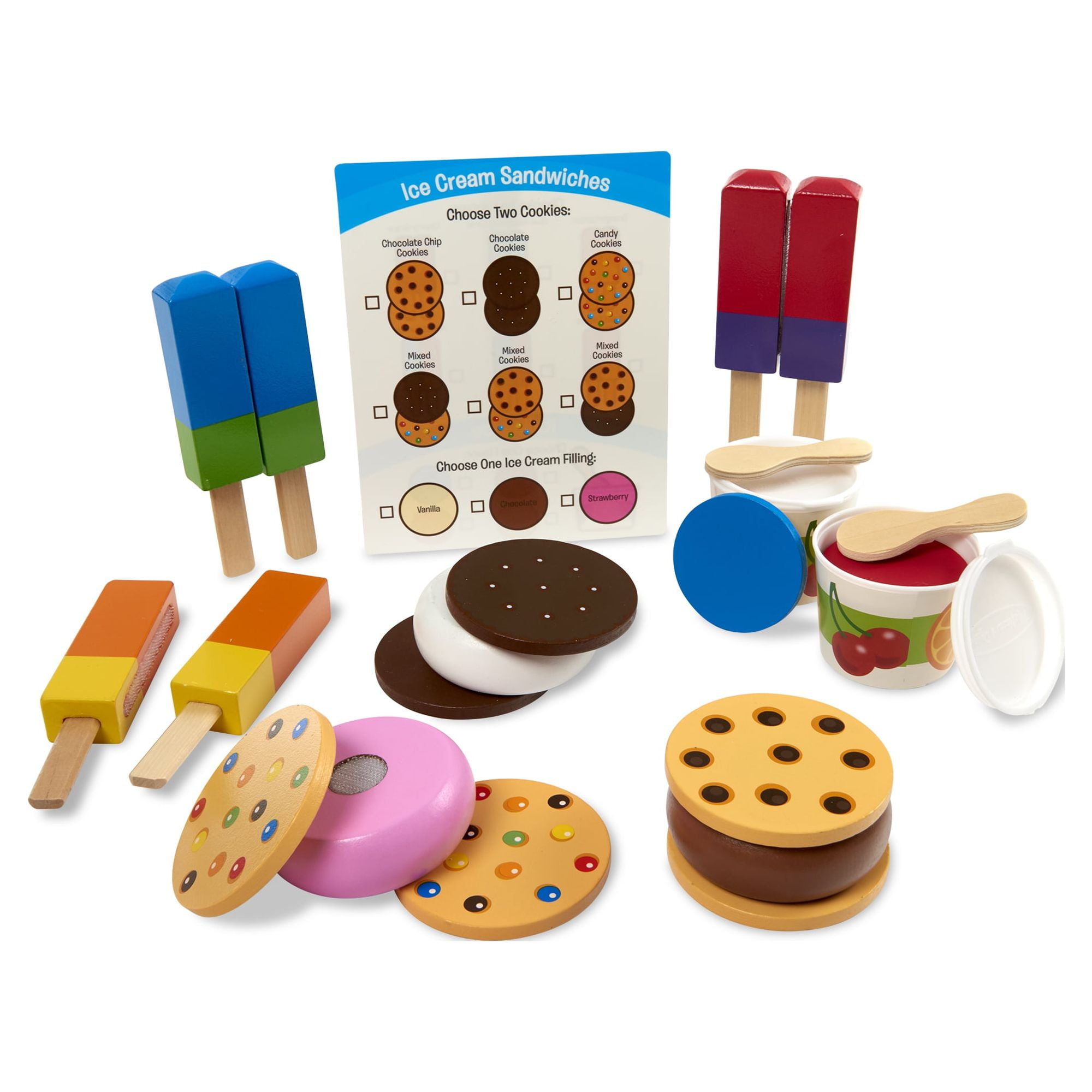 Melissa & Doug Fun at The Fair! Wooden Snow-Cone and Slushie Play Food Set