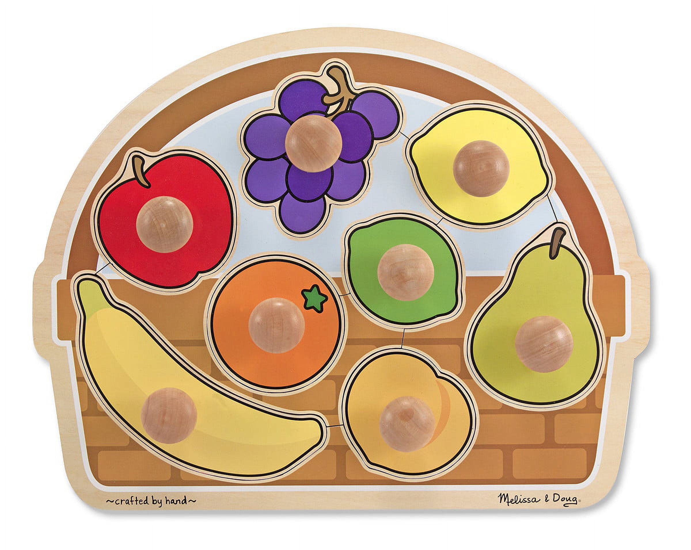Melissa Doug Fruit Basket Large Jumbo Knob Puzzle