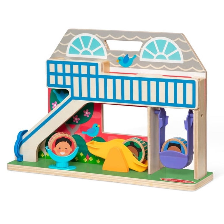Melissa & Doug GO Tots Wooden Schoolyard Tumble with 4 Disks - FSC