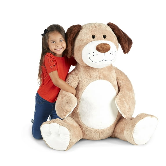 Melissa & Doug Gentle Jumbos Dog Giant Stuffed Plush Animal (Sits Nearly 3 Feet Tall)