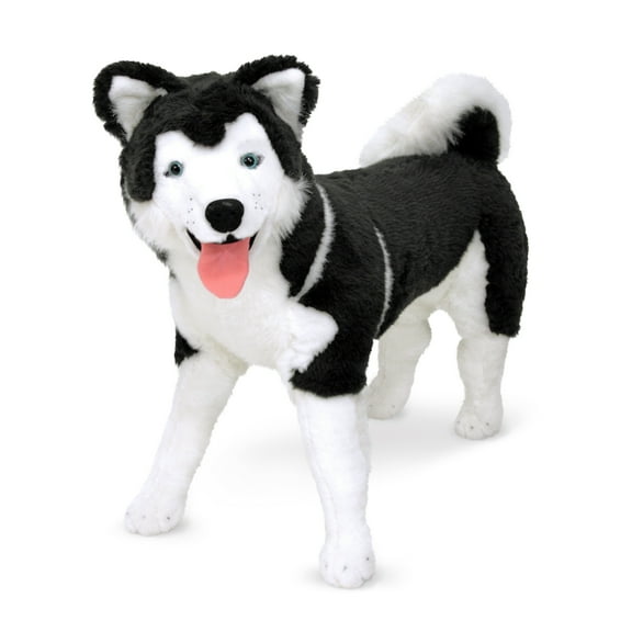 Melissa & Doug Giant Siberian Husky - Lifelike Stuffed Animal Dog (over 2 feet tall)