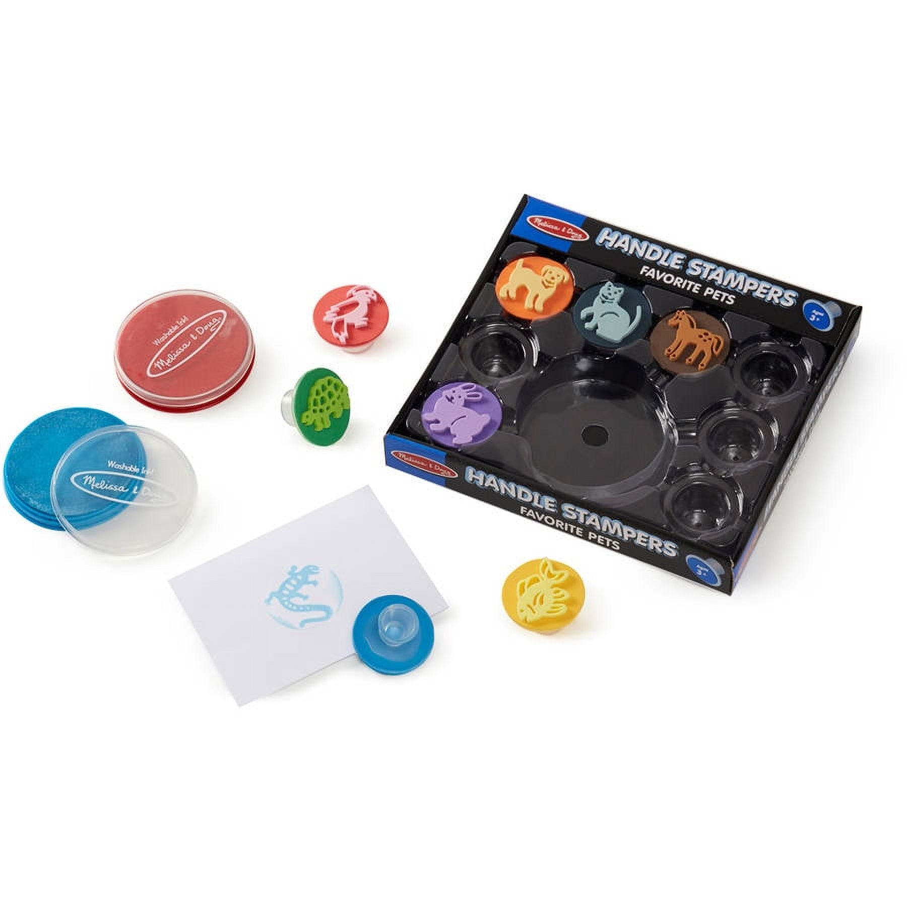 CRUST ボトル 2個　+ワッペン　セット Melissa & Doug Handle Stampers Set: Favorite Pets - 8 Knob Stamps