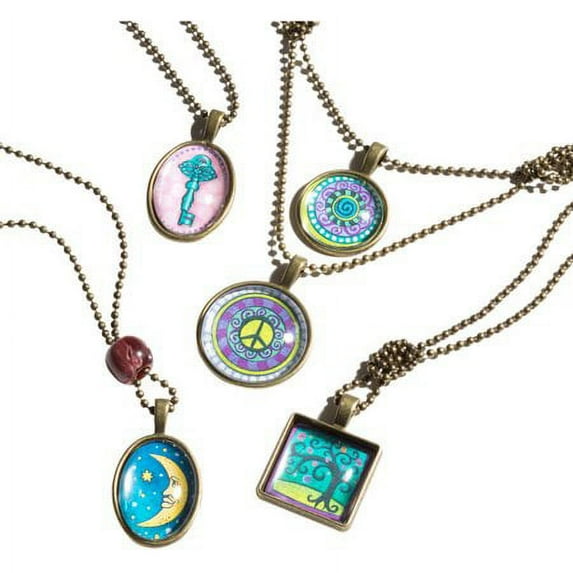 Melissa & Doug Jewelry Made Easy Press-a-Pendant Necklace-Making Set
