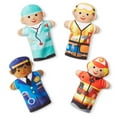 thumbnail image 1 of Melissa & Doug Jolly Helpers Hand Puppets (Set of 4) - Construction Worker, Doctor, Police Officer, and Firefighter, 1 of 10