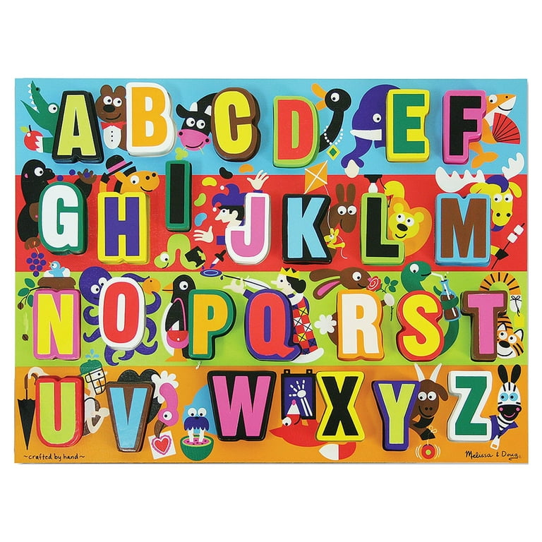 Melissa & Doug Jumbo ABC Wooden Chunky Puzzle (26 pcs) - Walmart.com