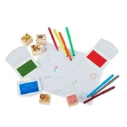 Melissa & Doug Jumbo Deluxe Wooden Stamp Set Animals (40 Stamps, 7 Markers, 3 Colored Ink Pads)