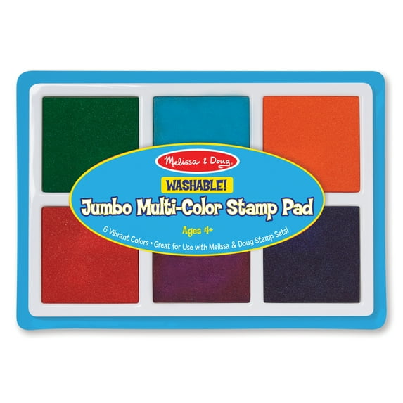 Melissa & Doug Jumbo Multi-Colored Stamp Pad With 6 Washable Inks