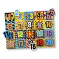 thumbnail image 1 of Melissa & Doug Jumbo Numbers Wooden Chunky Puzzle Educational Toy - 20 Pieces, 1 of 10
