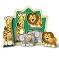 thumbnail image 1 of Melissa & Doug Jungle Friends Safari Animals Jumbo Peg Wooden Puzzle, 1 of 9