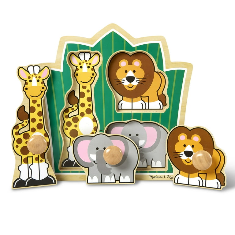 Jungle Friends Safari Jumbo Knob Puzzle Jungle Friends Safari Jumbo Knob Puzzle