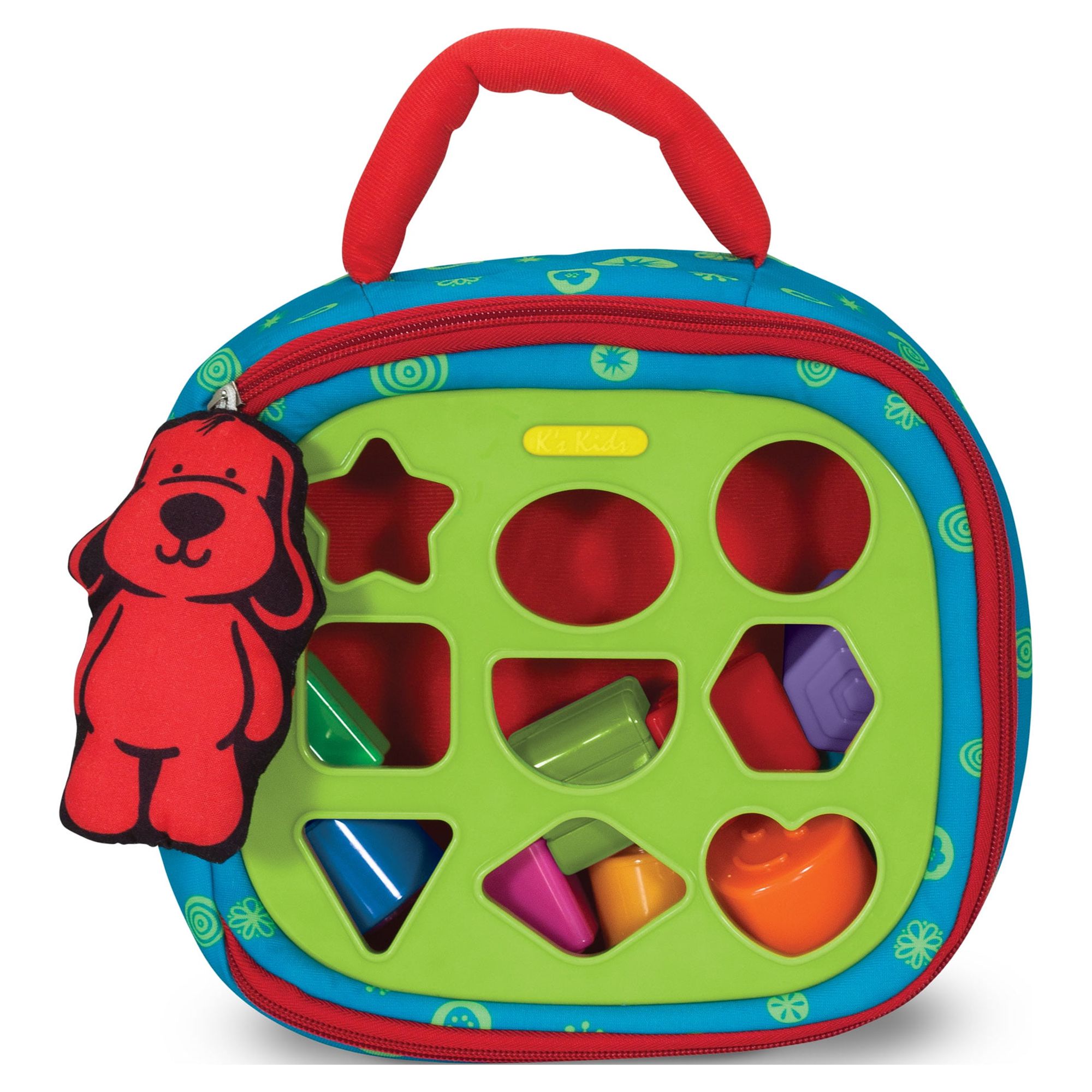 Melissa & Doug K's Kids Take-Along Shape Sorter Baby Toy With 2-Sided Activity Bag and 9 Textured Shape Blocks - image 1 of 11