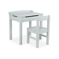 thumbnail image 1 of Melissa & Doug Kids Furniture Wooden Lift-Top Desk & Chair - Gray , Grey, 1 of 9