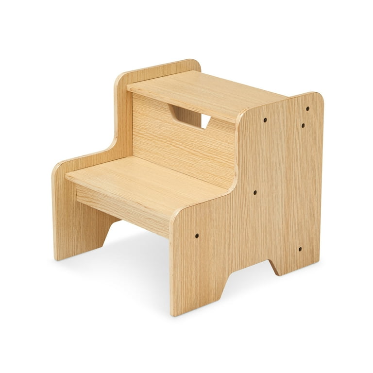 Melissa Doug Kids Wooden Step Stool Light Natural Finish