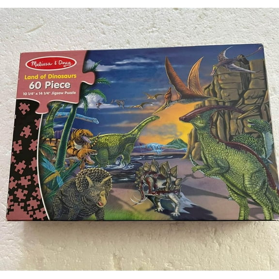 Pre-Owned Melissa & Doug Land of Dinosaurs Jigsaw Puzzle (60 pcs) - FSC Certified