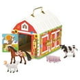 thumbnail interactive-video image 1 of Melissa & Doug Latches Wooden Activity Barn with 5 Doors, 4 Play Figure Farm Animals, 1 of 11