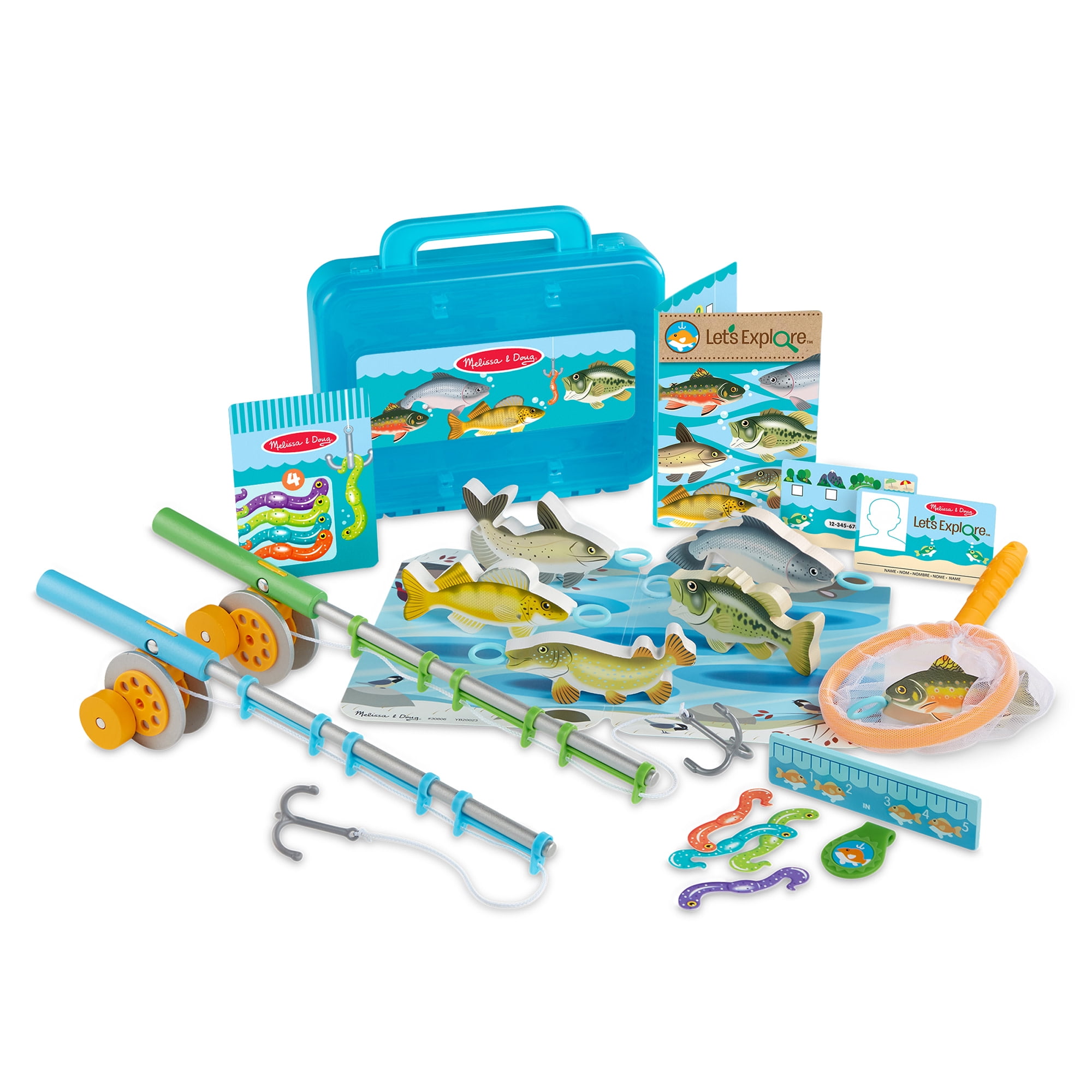 Melissa & Doug Lets Explore Fishing Play Set  21 Pieces - FSC Certified