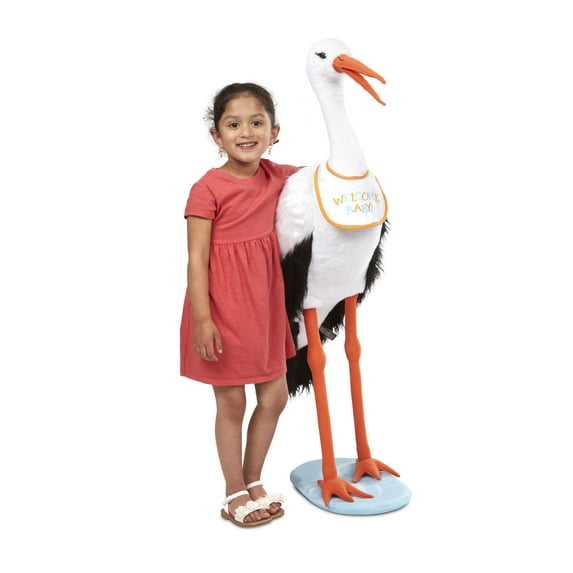 Melissa & Doug Lifelike Plush Stork Giant Standing Stuffed Animal (3+ Feet Tall)