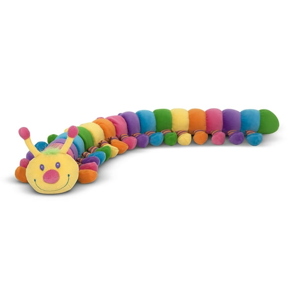 Melissa & Doug Longfellow Caterpillar - Rainbow-Colored Stuffed Animal With 32 Floppy Feet (over 2 feet long)