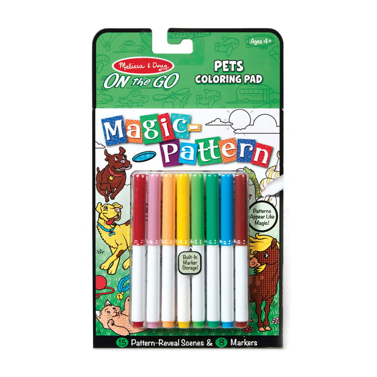 Melissa & Doug Magic-Pattern Kids' Pets Marker Coloring Pad On the