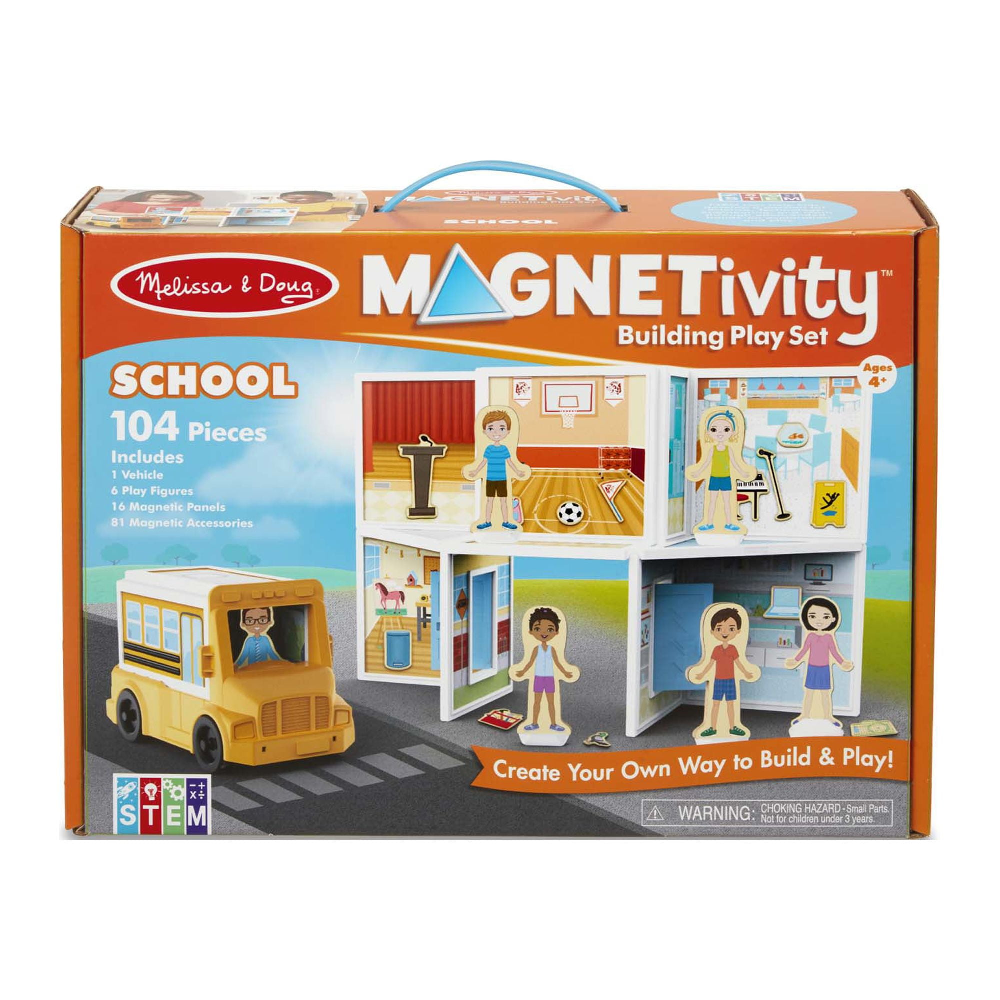 Magnetivity Magnetic Building Play Set - Pizza & Ice Cream Shop