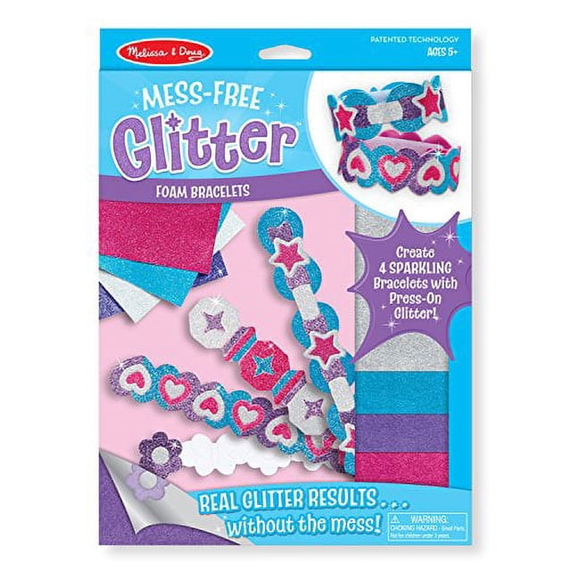 Melissa & Doug – Dessine Tes Propres Bracelets – 4 Bracelets Réversibles + Autocollants Brillants – Dès 4 Ans