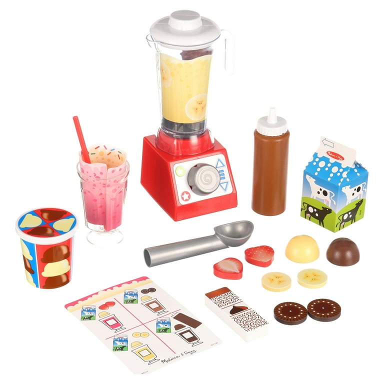 Melissa & Doug Smoothie Maker Blender Set with Play Food - 22 Pieces - Play  Blender Mixer Toy for Kids Kitchen Ages 3+