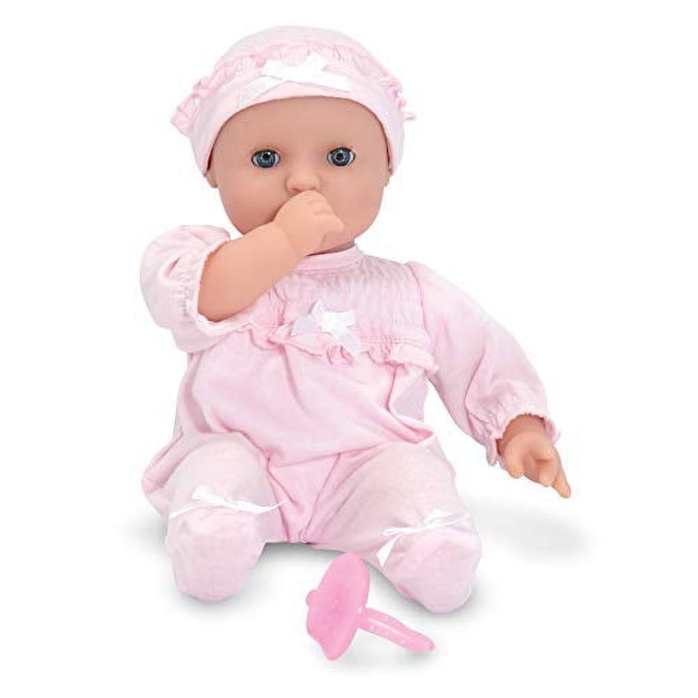 Melissa \u0026 Doug Mine to Love Jenna 12'' Soft Body Baby Doll with Romper and Hat