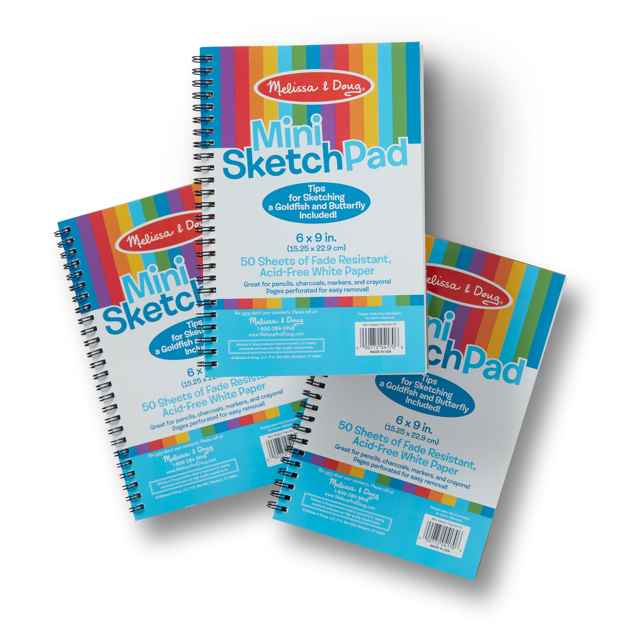 Melissa & Doug Sketch Pad (9 x 12 inches) - 50 Sheets, 2-Pack - Kids Drawing  Paper, Drawing And Coloring Pad Art Supplies, Free PDF Download - Learn  Bright