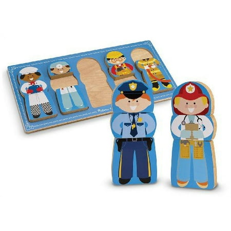 Melissa & Doug Mix-Match-Stack Chunky Puzzle-Occupations